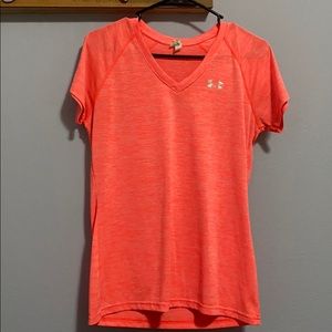 Neon orange Under Armour workout Tee
